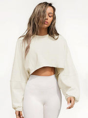 Women's loose round neck high waist sweatshirt - 808Lush