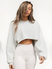 Women's loose round neck high waist sweatshirt - 808Lush