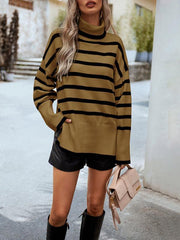 Women's casual round neck long sleeve knitted sweater - 808Lush