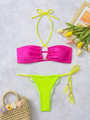 Women's patchwork bikini sexy split swimsuit - 808Lush