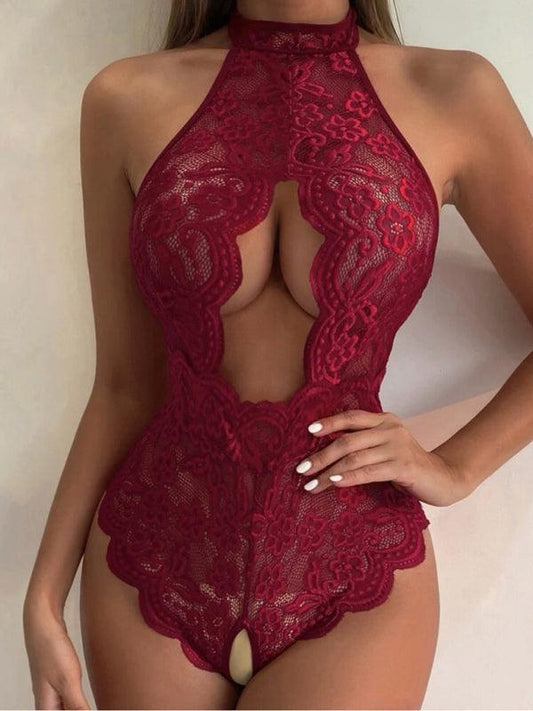 Women's sexy lace one-piece suit - 808Lush