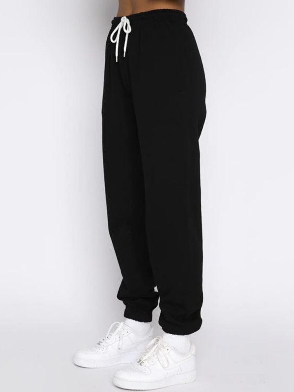 Women's stand-up collar zipper pullover long-sleeved sweatshirt and trousers suit - 808Lush