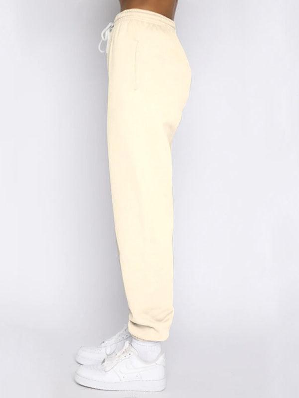 Women's stand-up collar zipper pullover long-sleeved sweatshirt and trousers suit - 808Lush