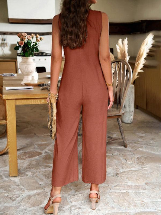 Women's style elegant solid color jumpsuit - 808Lush