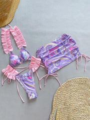 Three-piece bikini ruffled - 808Lush