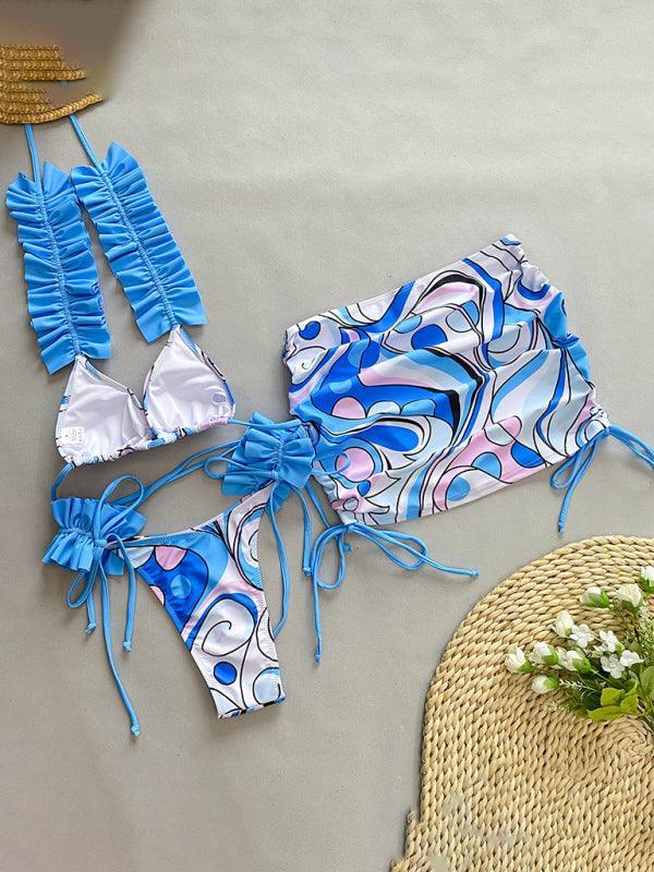 Three-piece bikini ruffled - 808Lush