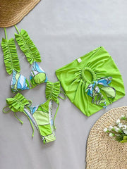 Three-piece bikini ruffled - 808Lush