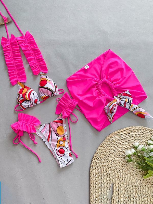 Three-piece bikini ruffled - 808Lush