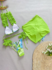 Three-piece bikini ruffled - 808Lush