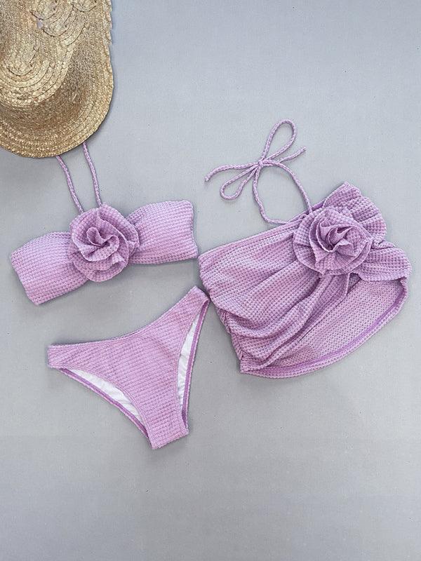 3 Piece Bikini Set split swimsuit - 808Lush