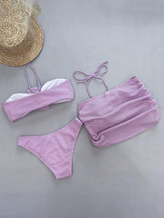 3 Piece Bikini Set split swimsuit - 808Lush