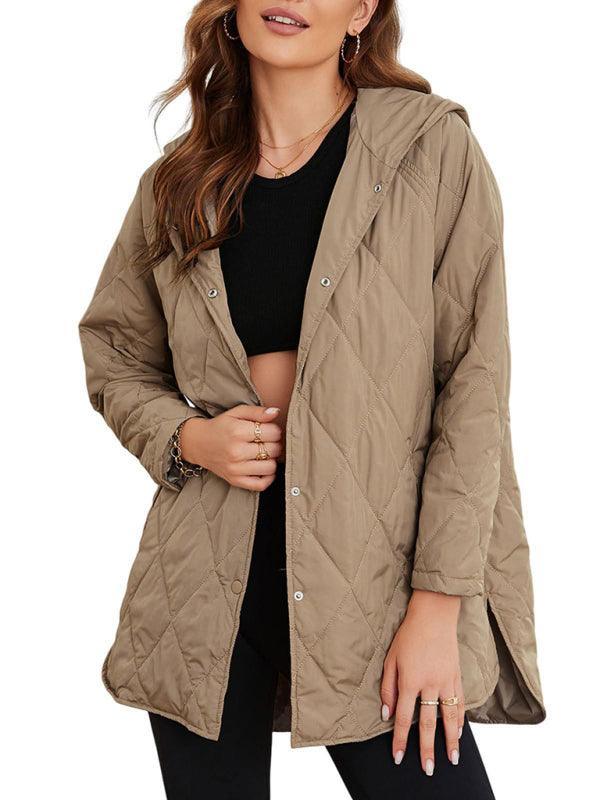 Women's oversize Loose Hooded Quilted Jacket - 808Lush