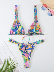 Women's printed sexy backless bikini - 808Lush