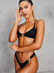 Women's sexy swimsuit high-waisted heart-shaped split bikini - 808Lush