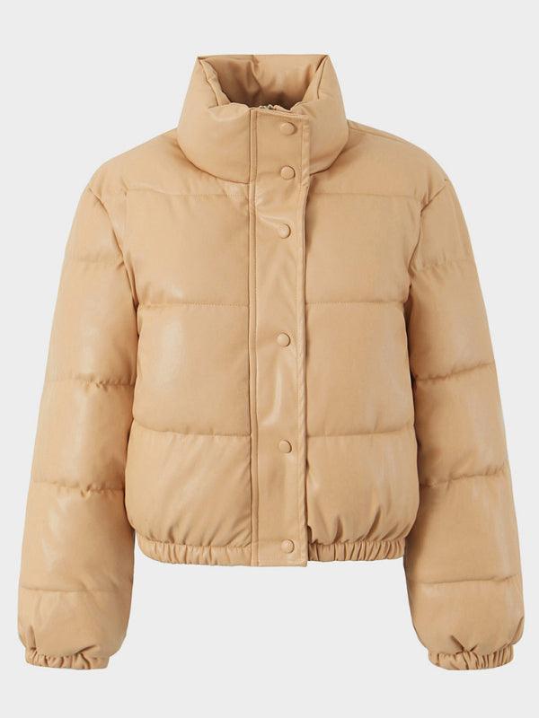 Women's short simple stand collar down jacket - 808Lush