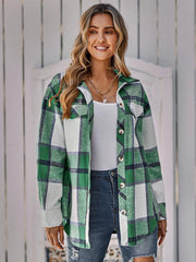 Women's single breasted casual plaid belt jacket - 808Lush