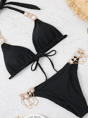 Women's two-piece sexy strappy bikini swimsuit - 808Lush