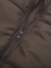 Women's warm stand collar zipper quilted jacket - 808Lush