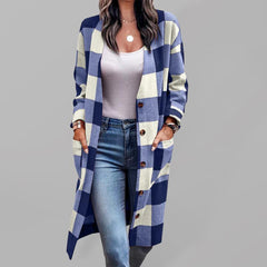 Women'sCasual Check Print Pocket Jacket - 808Lush