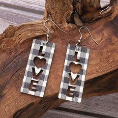 Wooden Cutout Dangle Earrings - 808Lush