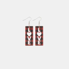 Wooden Cutout Dangle Earrings - 808Lush