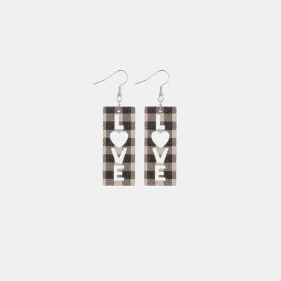 Wooden Cutout Dangle Earrings - 808Lush