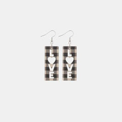 Wooden Cutout Dangle Earrings - 808Lush