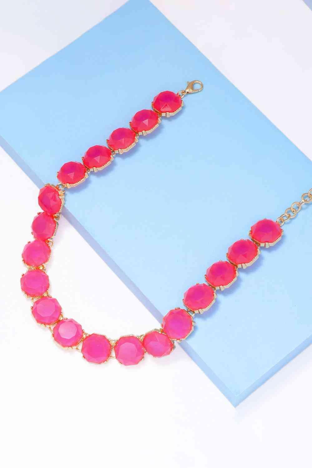 Zinc Alloy Resin Necklace - 808Lush