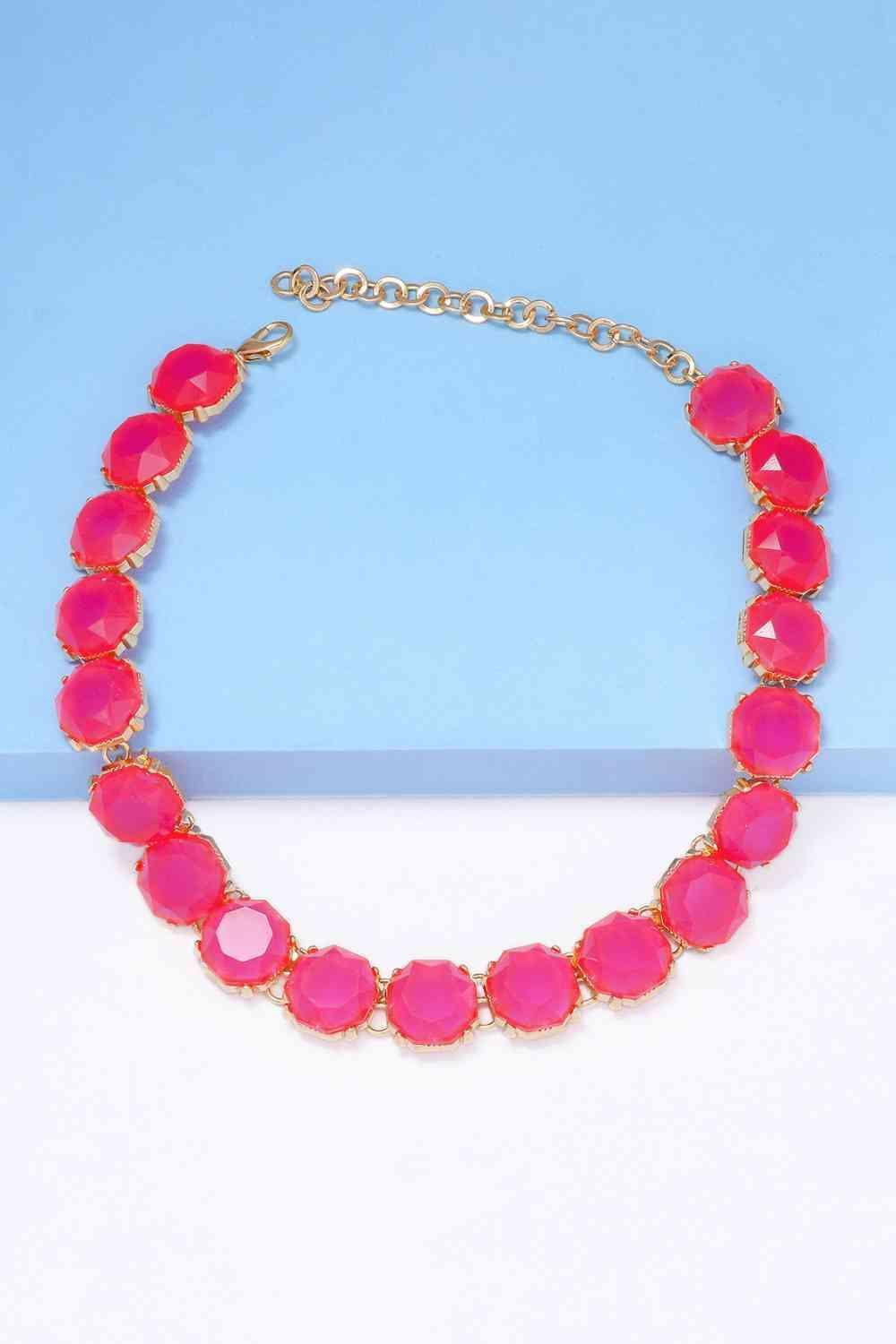 Zinc Alloy Resin Necklace - 808Lush