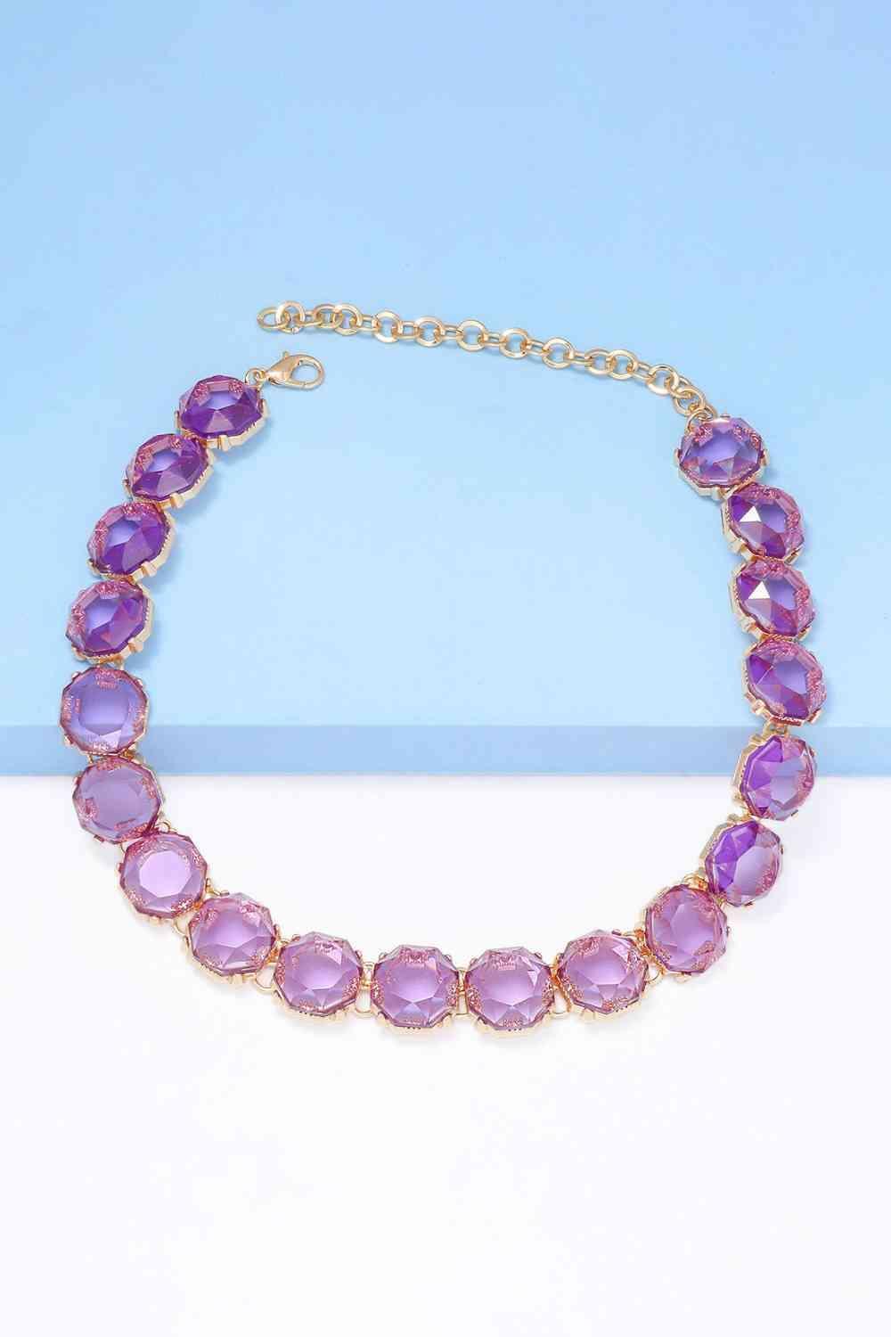 Zinc Alloy Resin Necklace - 808Lush