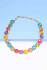 Zinc Alloy Resin Necklace - 808Lush