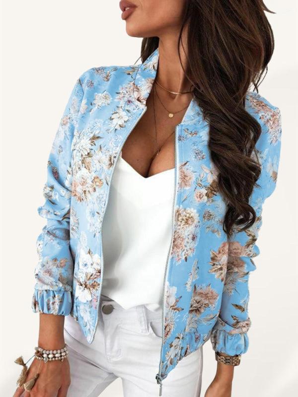 Zipper decorated long-sleeved cardigan jacket small jacket - 808Lush