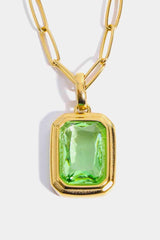 Zircon 18K Gold-Plated Geometrical Shape Pendant Necklace - 808Lush