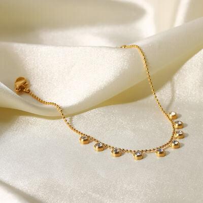 Zircon 18K Gold-Plated Necklace - 808Lush