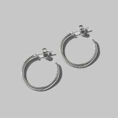 Zircon 925 Sterling Silver C-Hoop Earrings - 808Lush