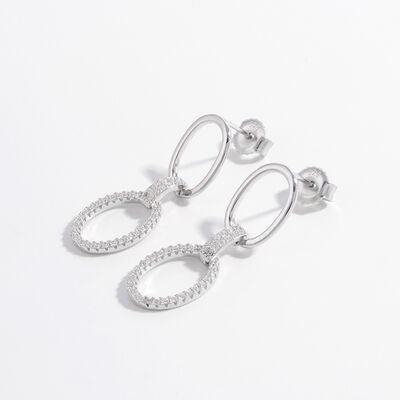 Zircon 925 Sterling Silver Dangle Earrings - 808Lush