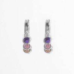 Zircon 925 Sterling Silver Huggie Earrings - 808Lush