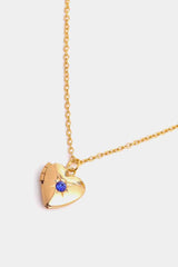 Zircon Heart Shape 14K Gold-Plated Pendant Necklace - 808Lush