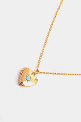 Zircon Heart Shape 14K Gold-Plated Pendant Necklace - 808Lush