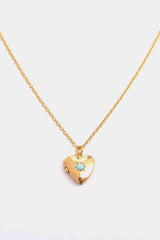 Zircon Heart Shape 14K Gold-Plated Pendant Necklace - 808Lush