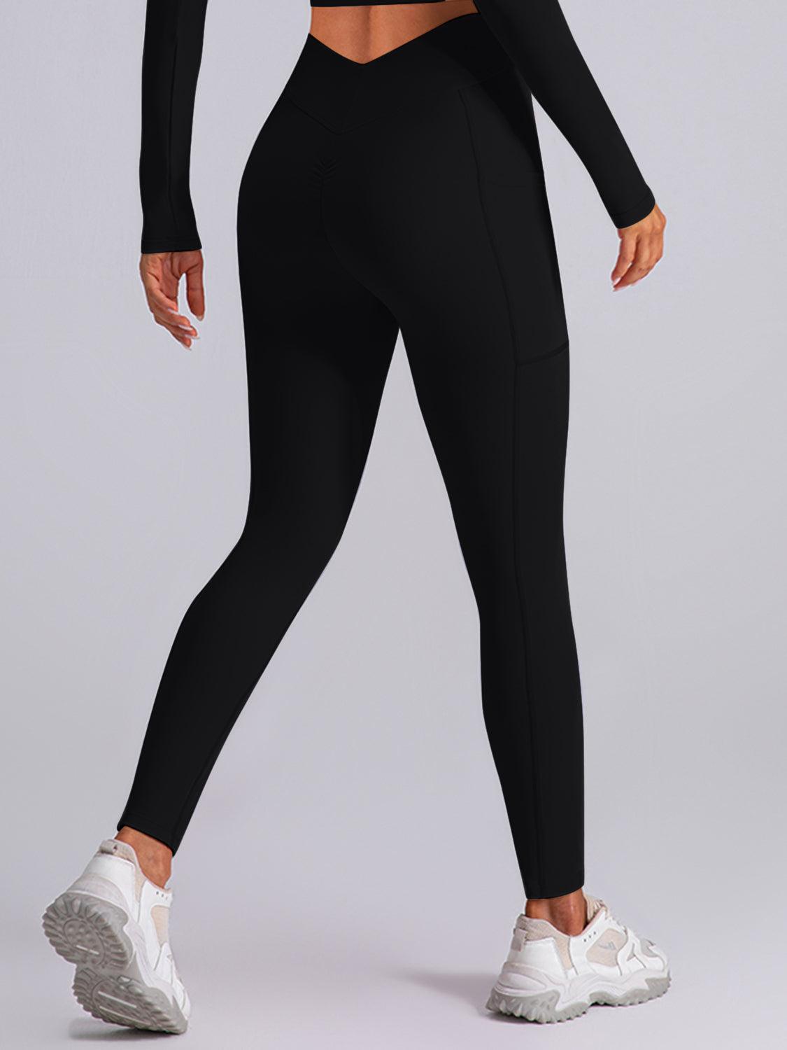 High Waist Active Leggings with Pockets - 808Lush