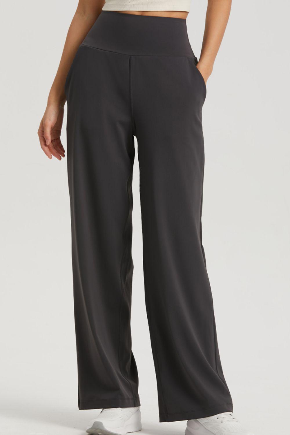 Straight Leg Sports Pants with Pockets - 808Lush