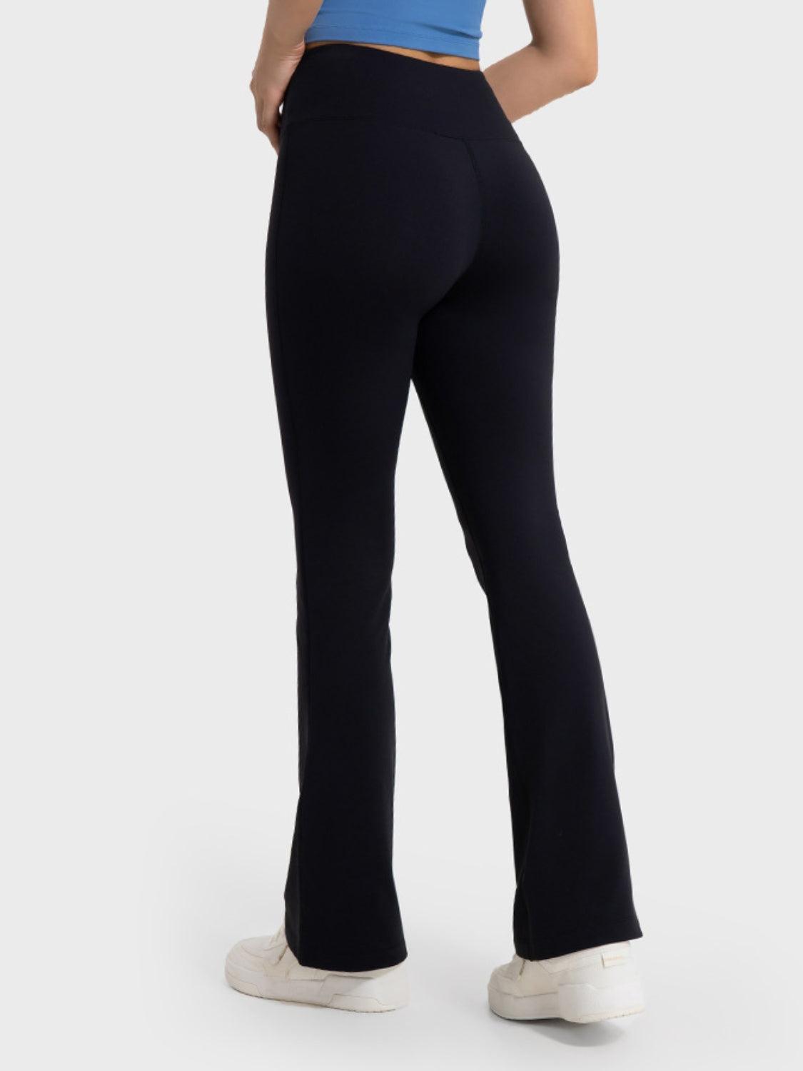 Wide Waistband Bootcut Sport Pants - 808Lush