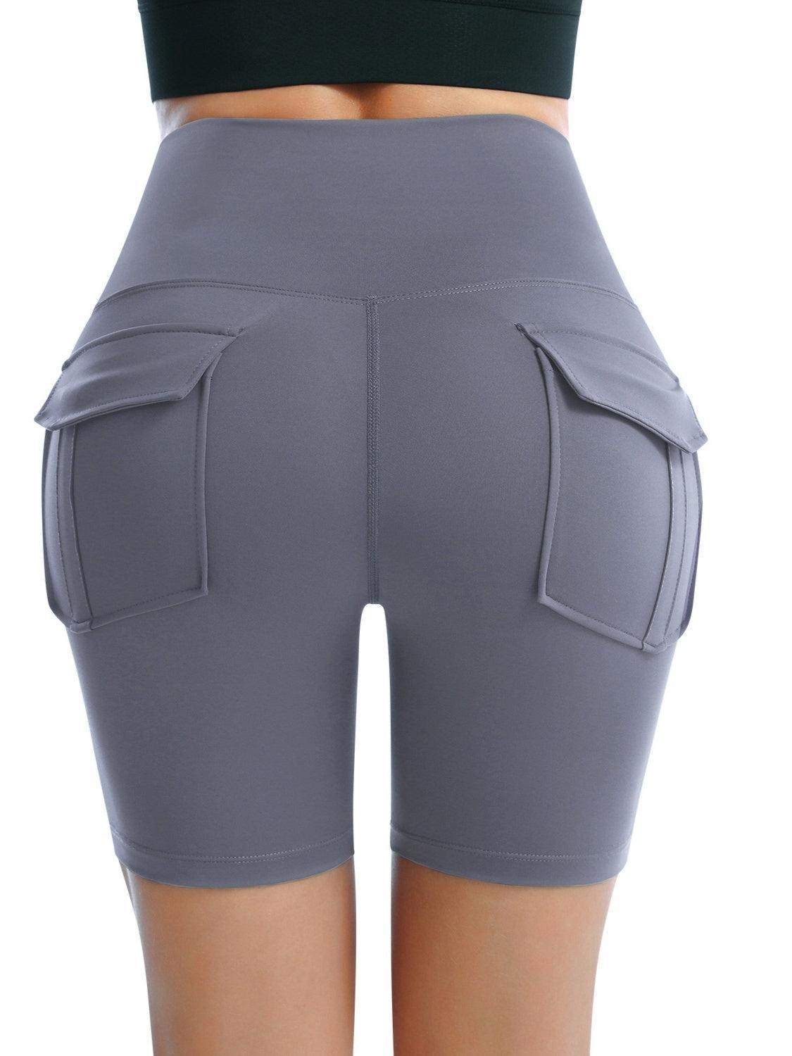 Pocketed High Waist Active Shorts - 808Lush