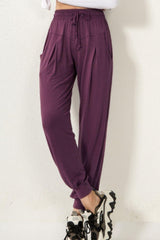 Drawstring High Waist Active Pants - 808Lush