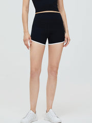 Contrast Trim High Waist Active Shorts - 808Lush