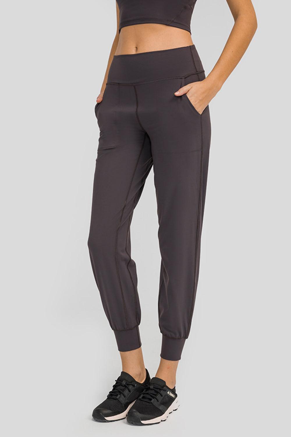 Wide Waistband Slant Pocket Pants - 808Lush