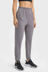 Elastic Waist Yoga Joggers with Pockets - 808Lush