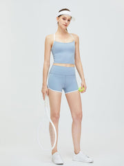 Contrast Trim High Waist Active Shorts - 808Lush