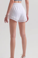 Smocked Waist Sports Shorts - 808Lush